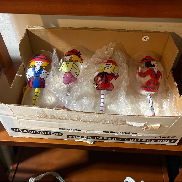 Colorful Hand-Painted Wine Glasses Set - Picture 1 of 1